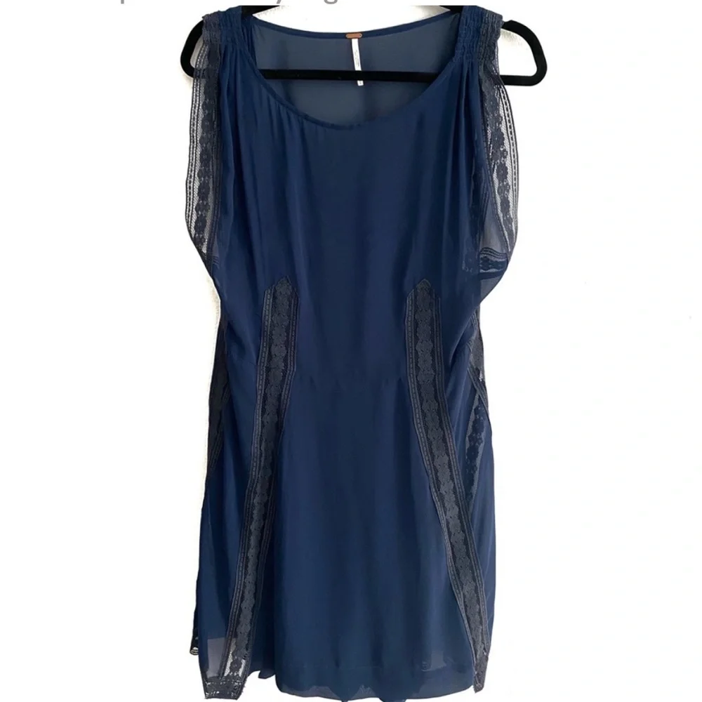 Free People Blue Lace Dress